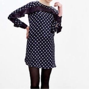 BANANA REPUBLIC Luxurious Silk Printed Long Sleeve Shift Dress—SZ. 2